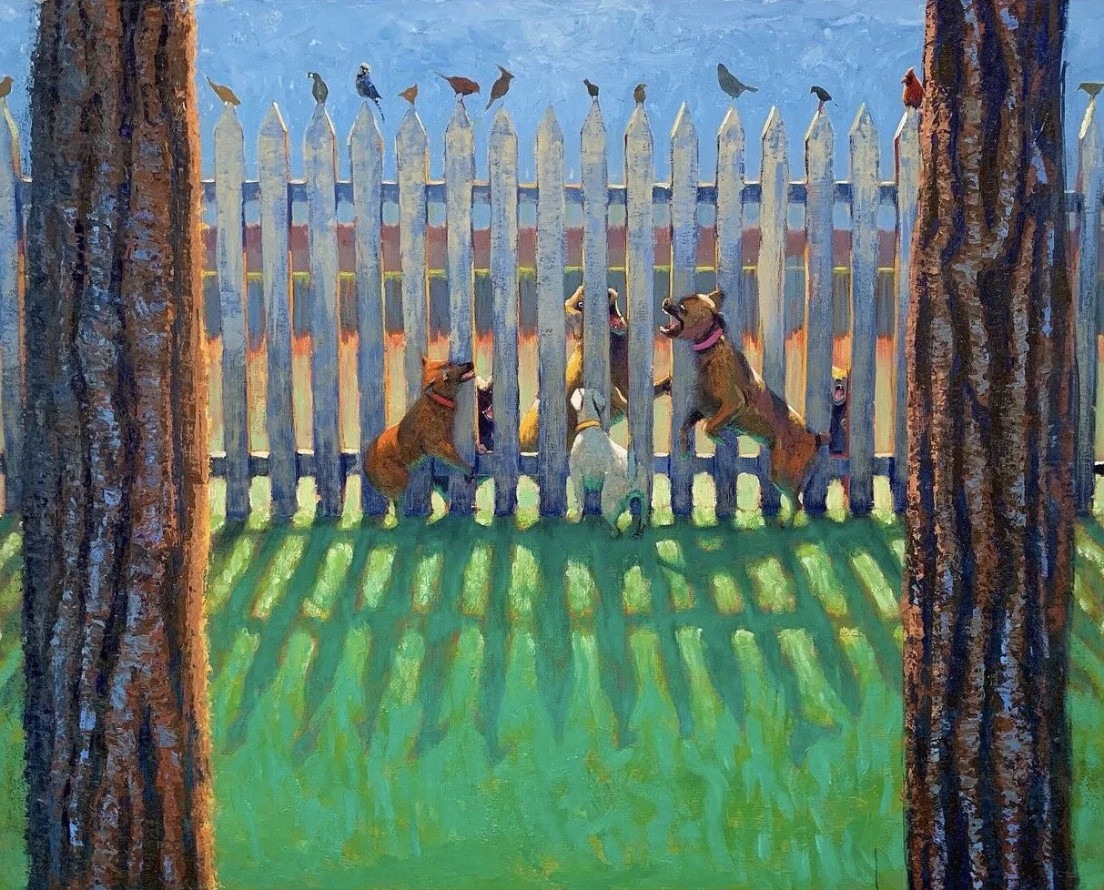 "Good Fence" 48 x 60, oil on canvas , 2020