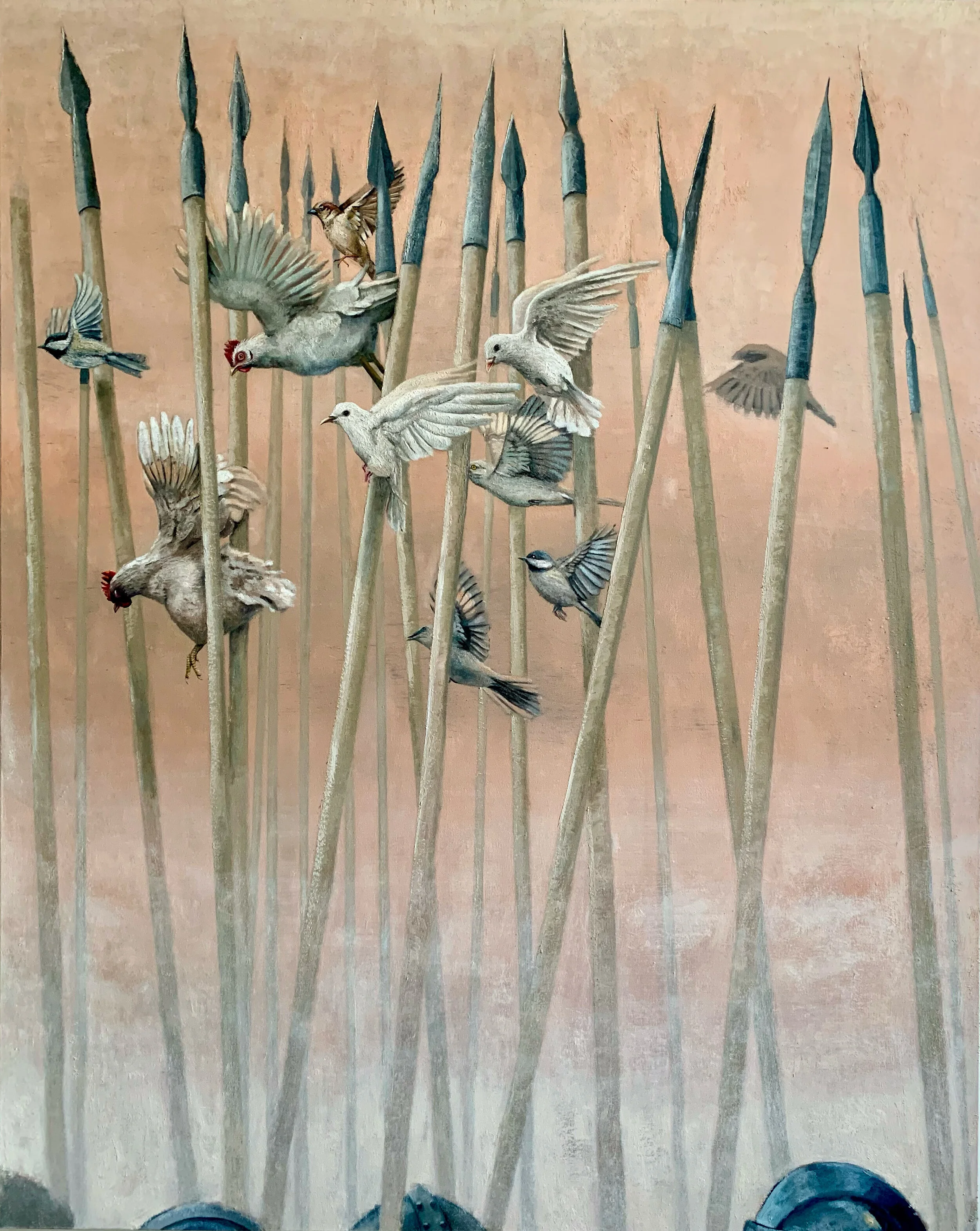 "Sure Fire Limbo"  2021, oil on canvas, 60 X 48