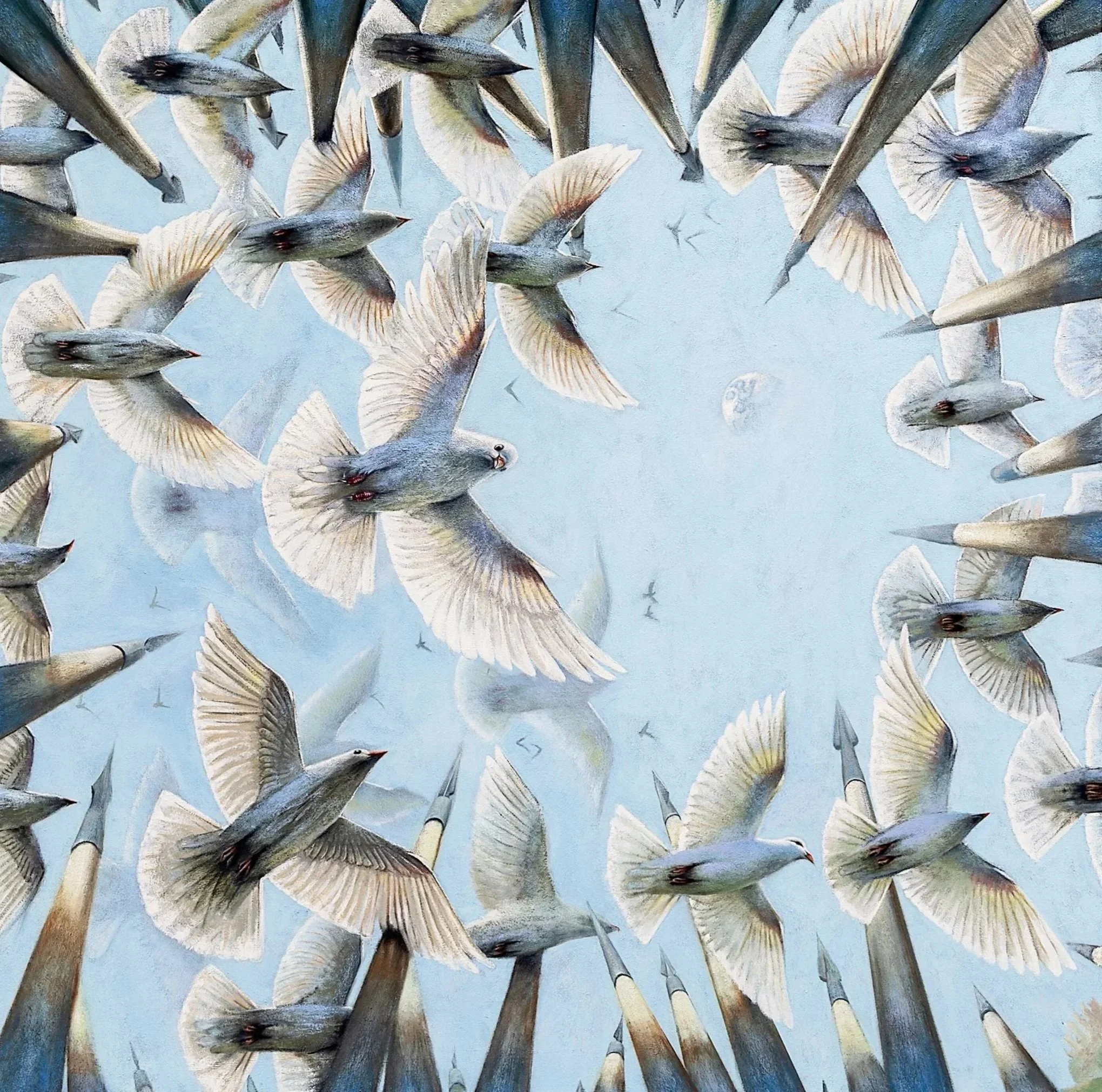   Brief Moon   48×48  oil on canvas 