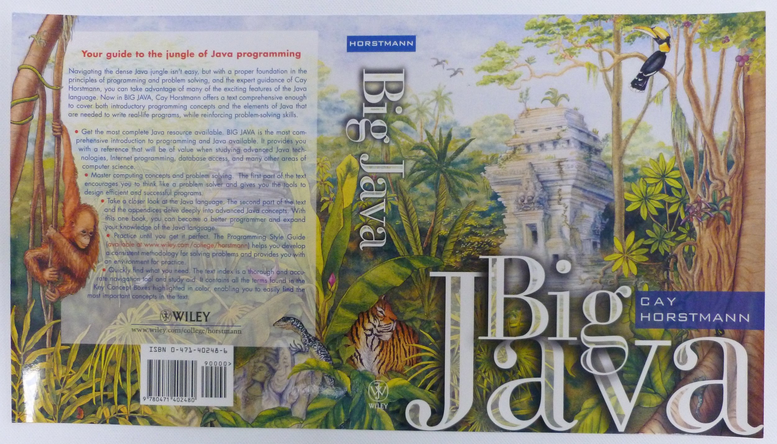 Textbook front and back cover wrap