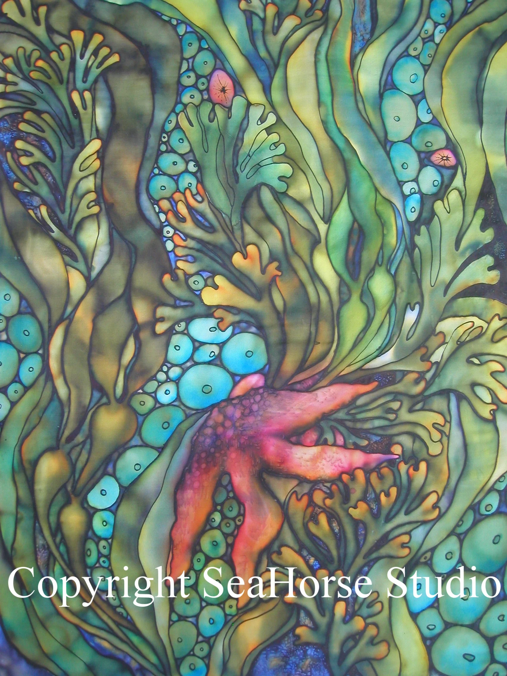 Detail of silk panel for SeaStag