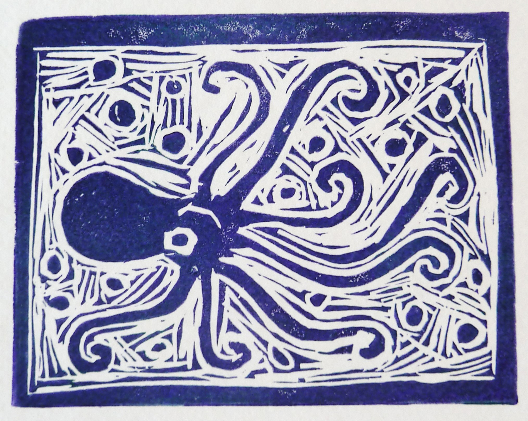 Octopus Block Print