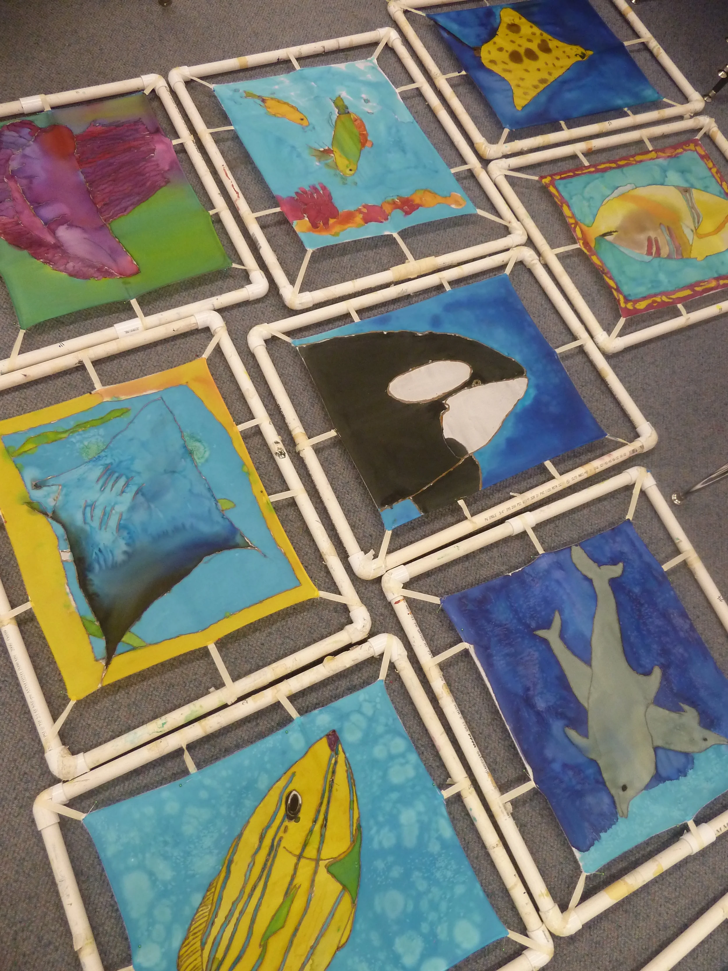 Silk Paintings from public school, annual special event