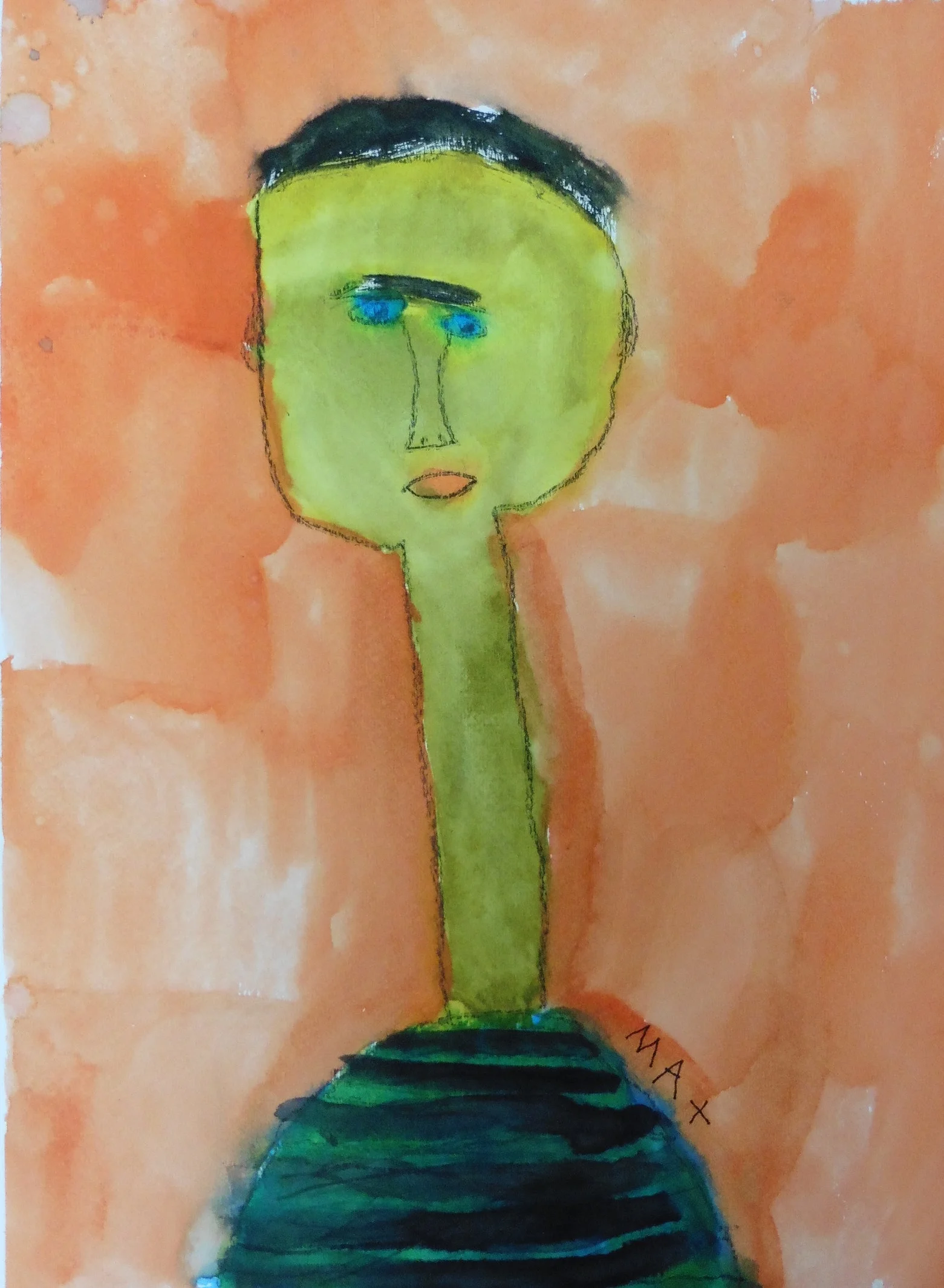 Modigliani Inspired Self Portrait