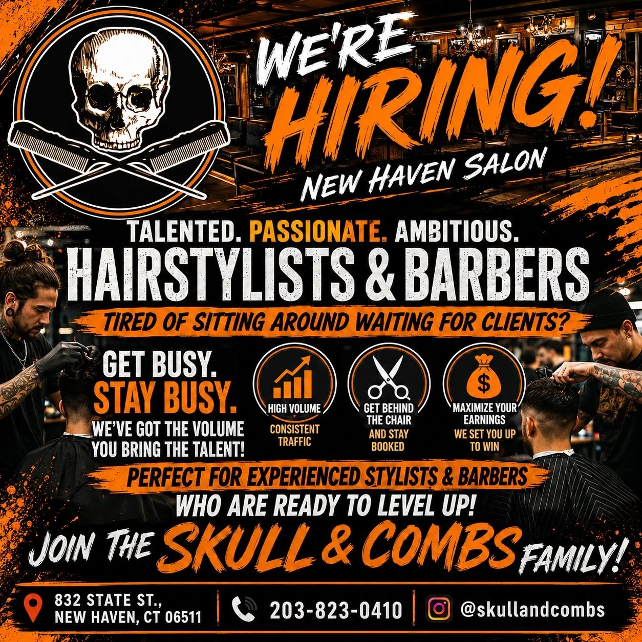 This is your reminder that your job doesn&rsquo;t need to suck! We have massive opportunities for a couple fresh souls that want a positive and meaningful change in their hair career. Reach out to us to set up a time to chat 🤝☠️