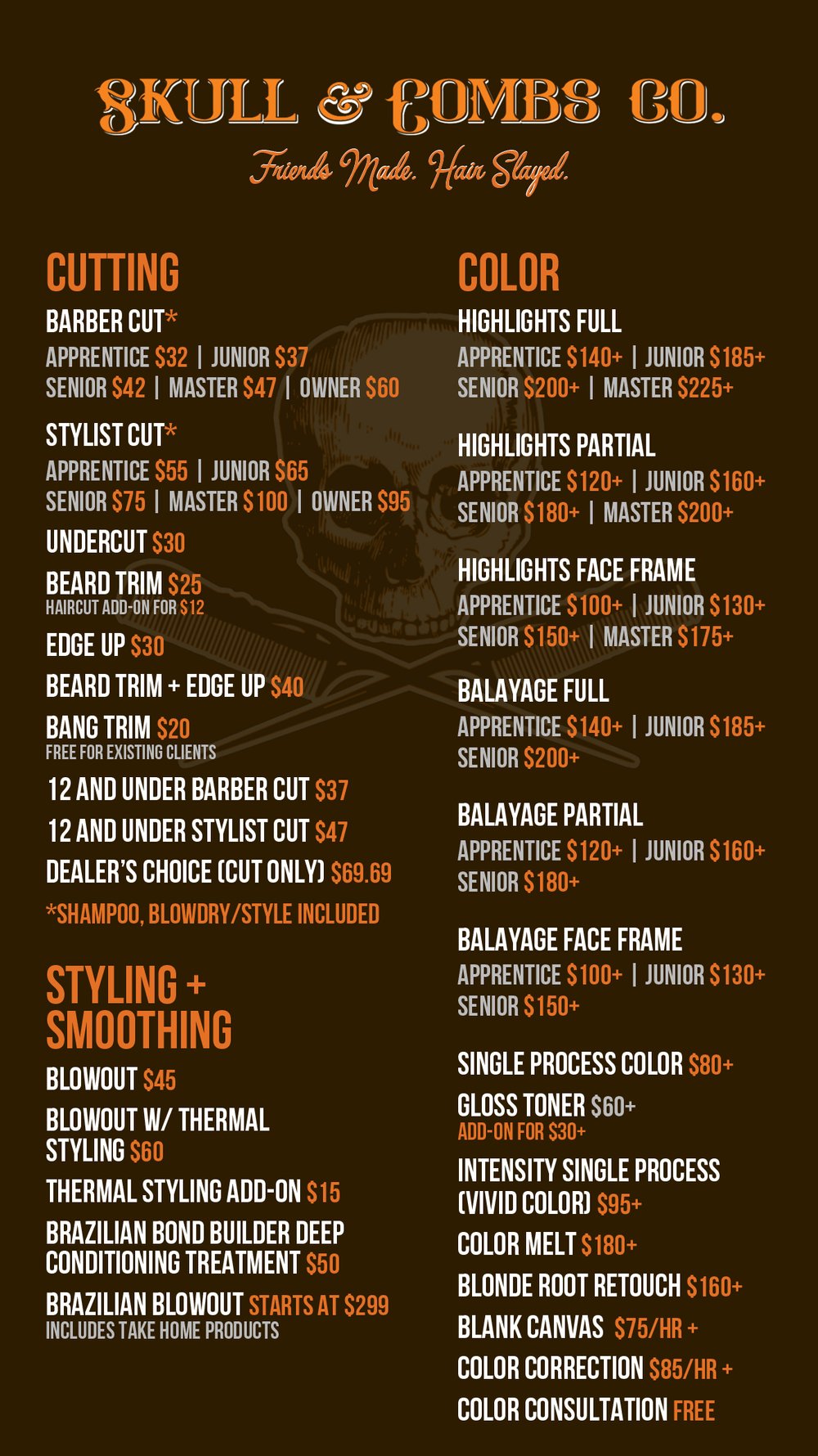 Services — Skull & Combs Co. | Friends Made. Hair Slayed Services — Skull & Combs Co. | Friends Made. Hair Slayed