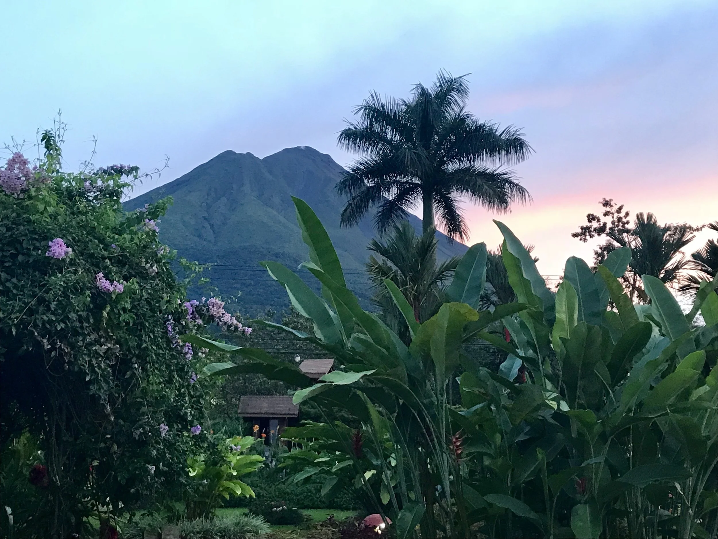 The rainbow sherbert sunset over the Arenal Volcano was pure magic.