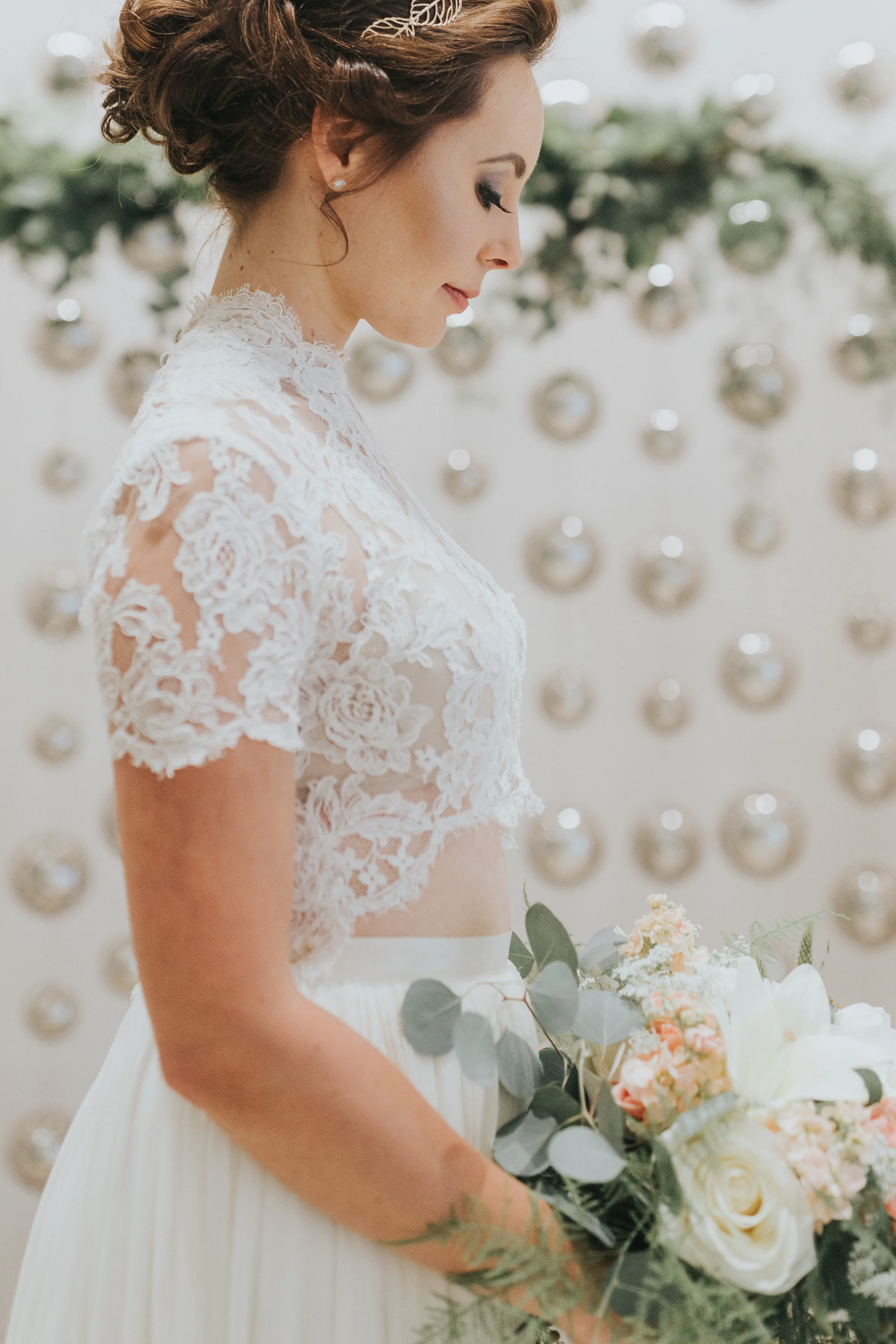 Styled Wedding. Hyatt Downtown, Albuquerque, NM. Blue Rose Photography. Model: Emilia Dzula.