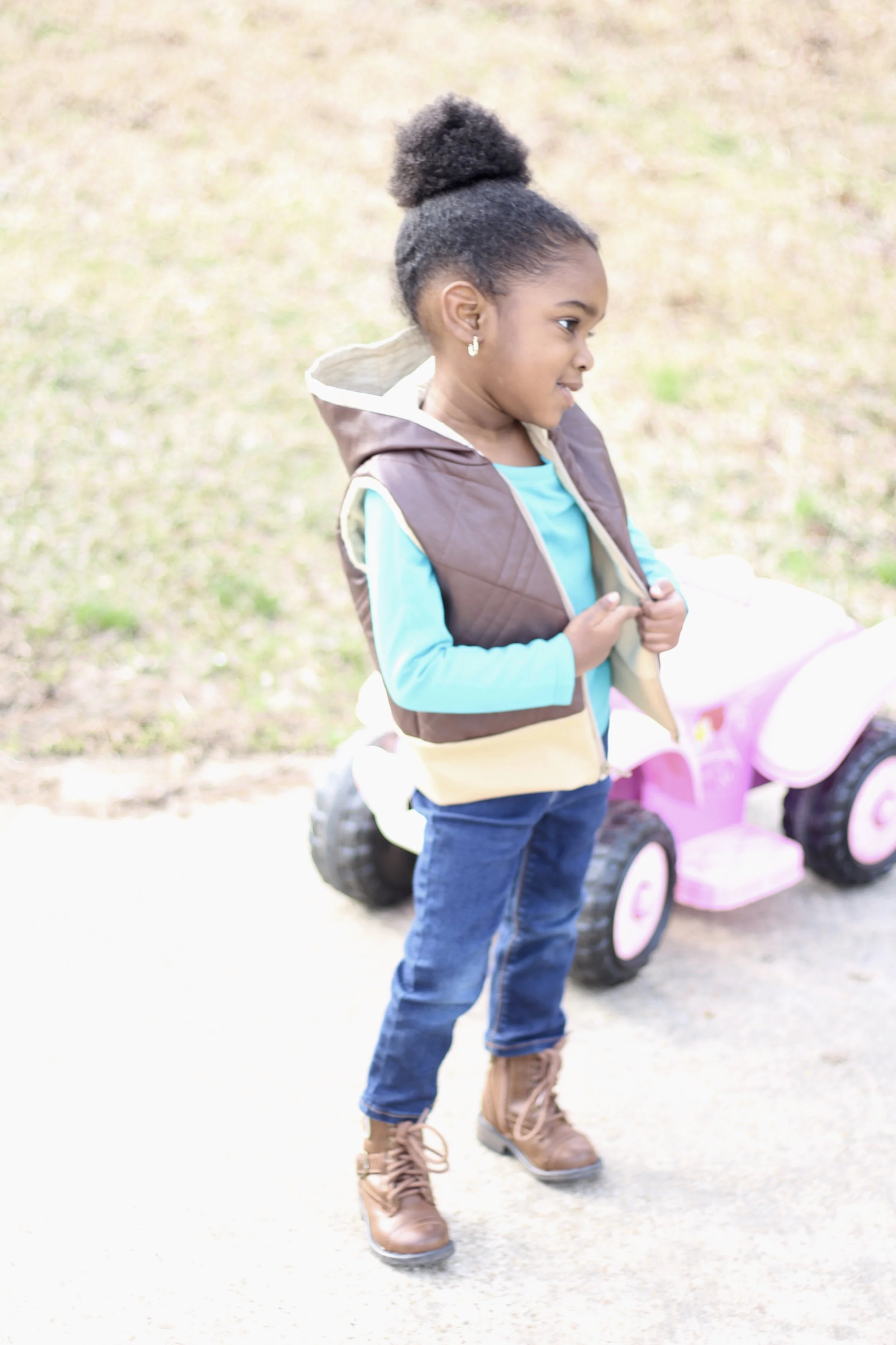 Puperita: Quilted Faux Leather Dragon Vest