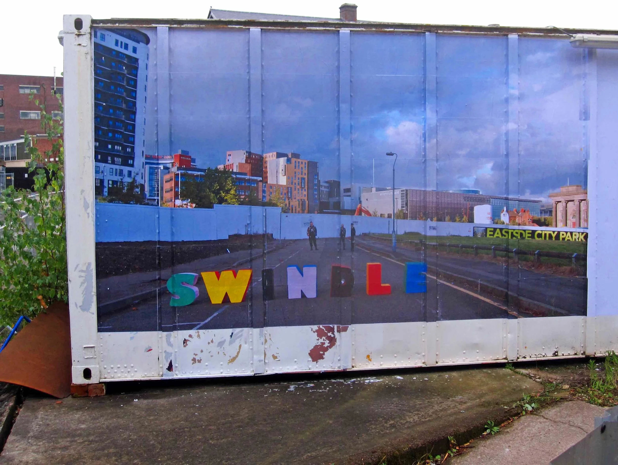 SWINDLE (2012) installation at Edible Eastside