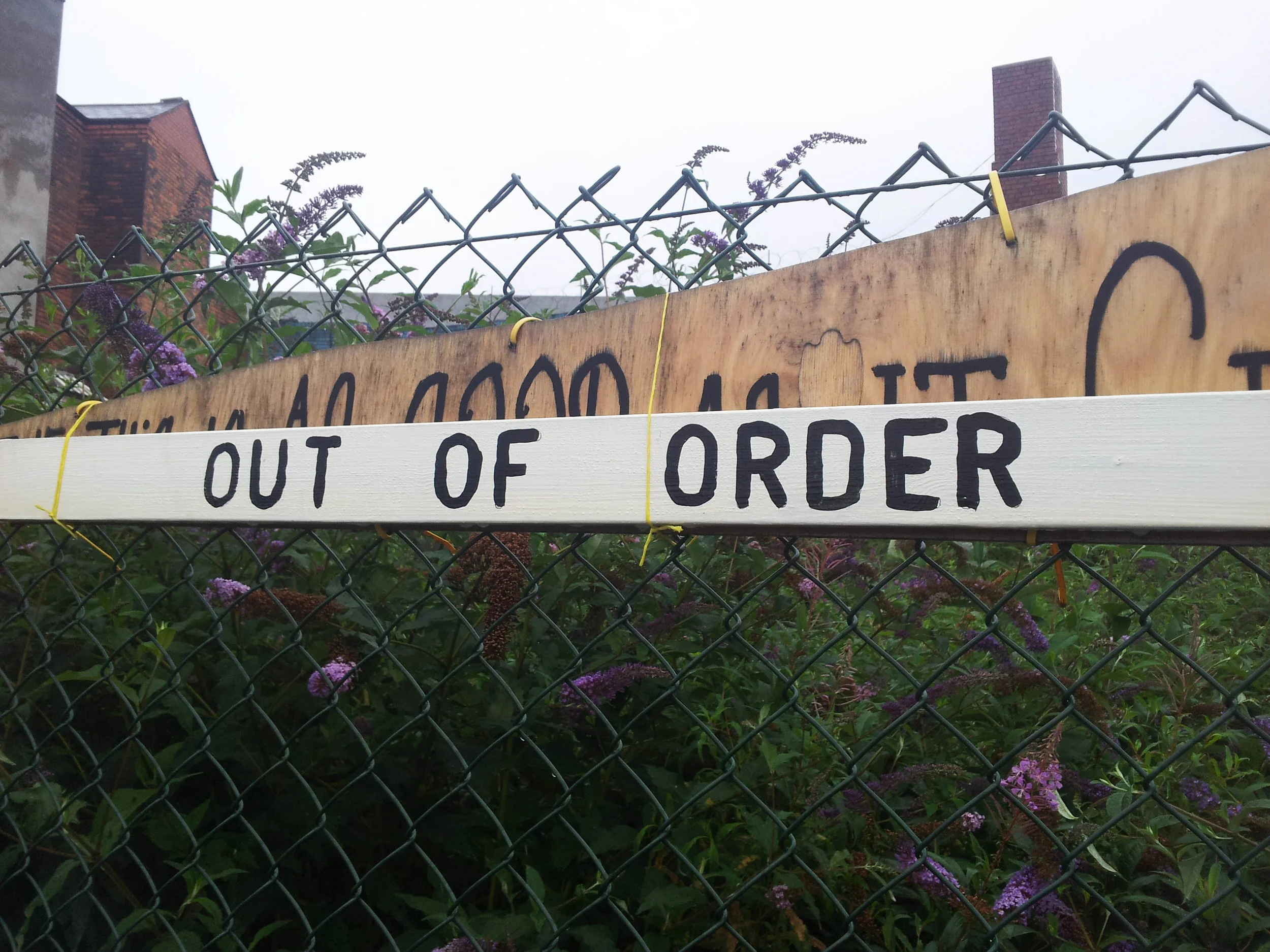 Out of Order (2014) Guerilla Civic Month long Residency at A3 Project Space exploring activism and civic responsibility through public space signage internventions, sign making workshops and an open studio event with film screening and discussion.