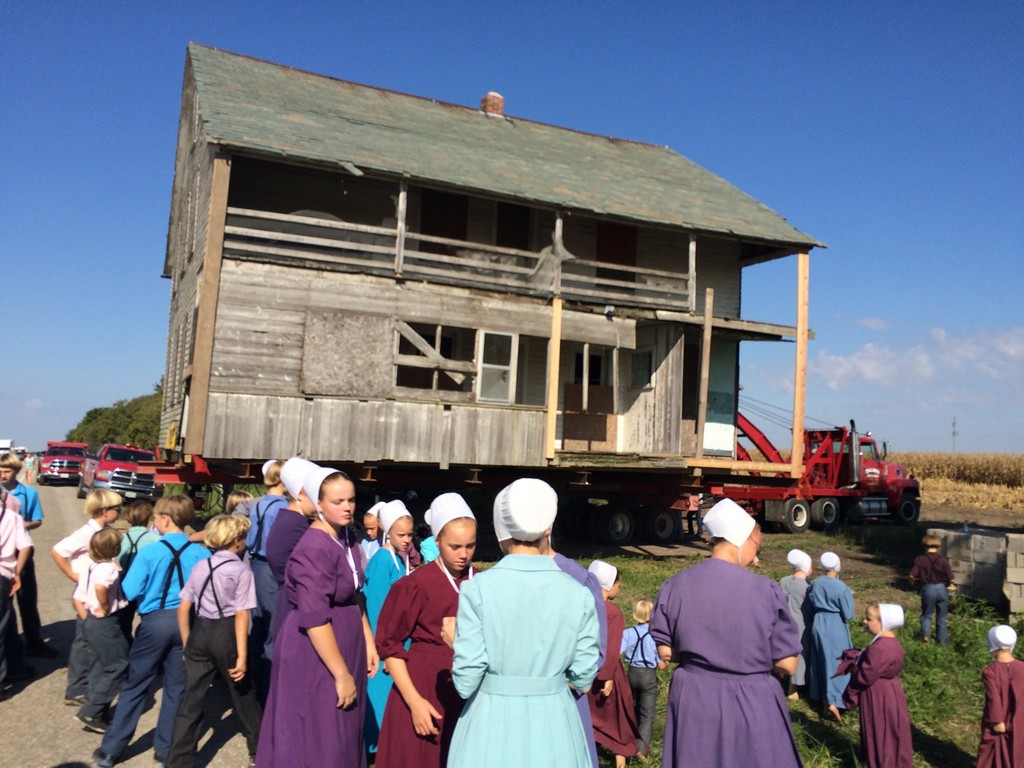The Schrock house arriving at the IAHC on September 20, 2016.