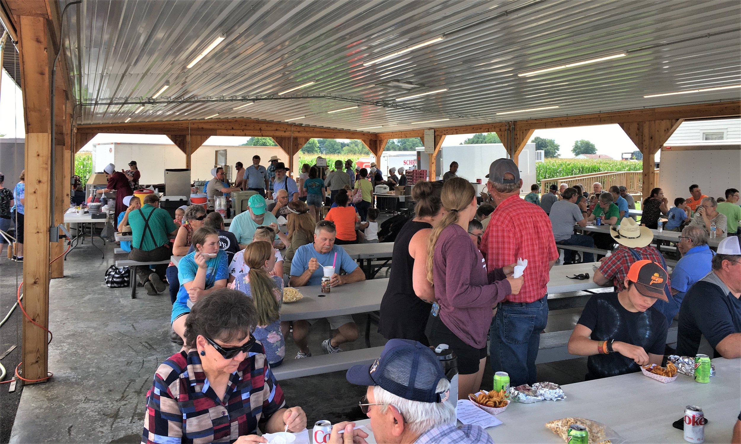 2022 Steam Threshing (4) Food in the pavilion.JPG