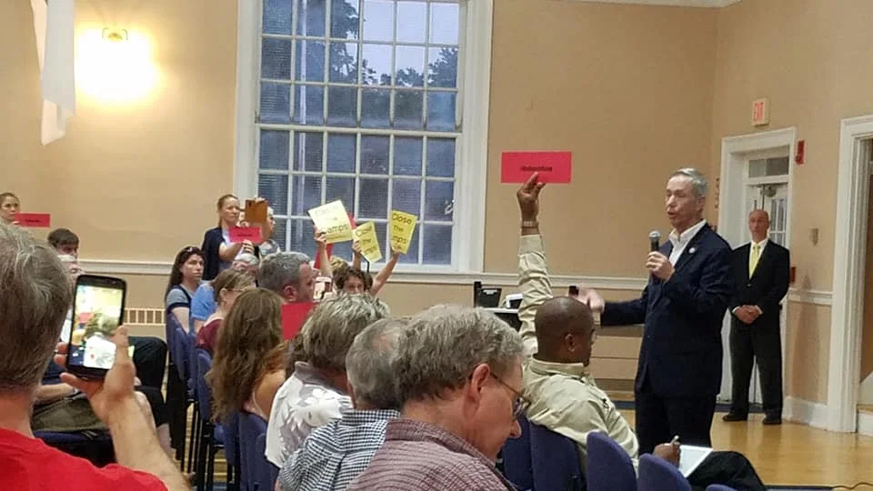 Rep. Lynch addresses his constituents on August 22, 2019