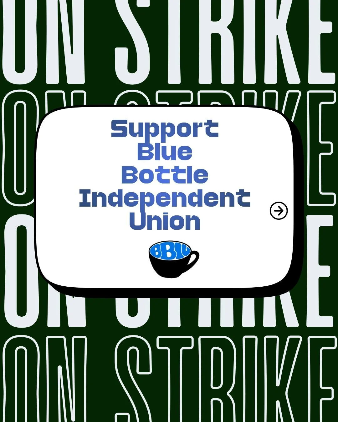 As an independent, barista-led union with minimal resources, Blue Bottle Independent Union has already accomplished so much! They&rsquo;ve unionized 10 caf&eacute;s in 2 states, marched on the boss, and addressed abuse and harassment in the workplace