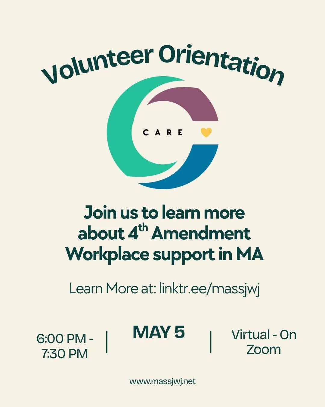 Looking for a way to support your community right now?

Join our CARE Volunteer Orientation ✊🏽

📅 May 5
⏰ 6 PM
💻 Zoom

CARE (Community Aligned Response Essentials) is building a network of people ready to respond with clarity, not panic especially