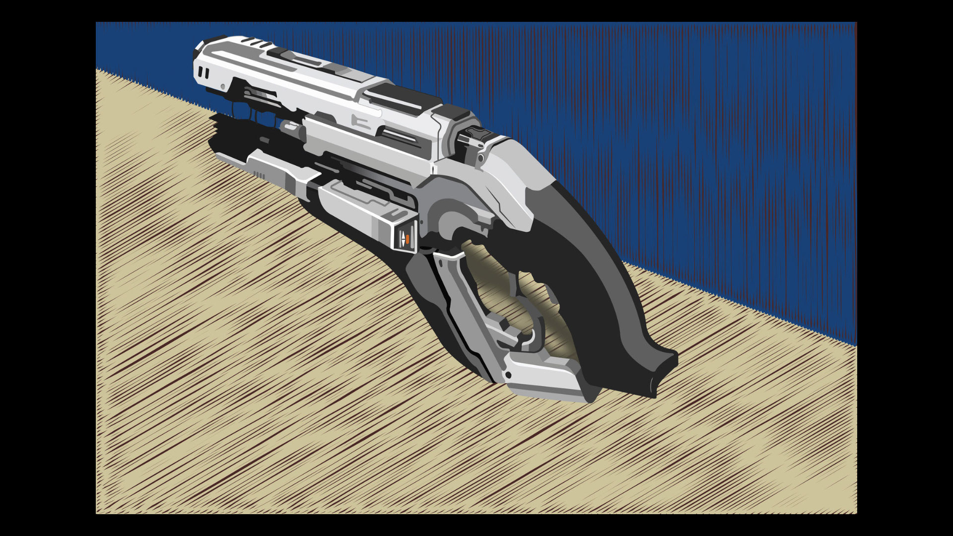 Adobe Illustration Design, Rendered from Weapon Design Illustration in Rapid Illustration Course