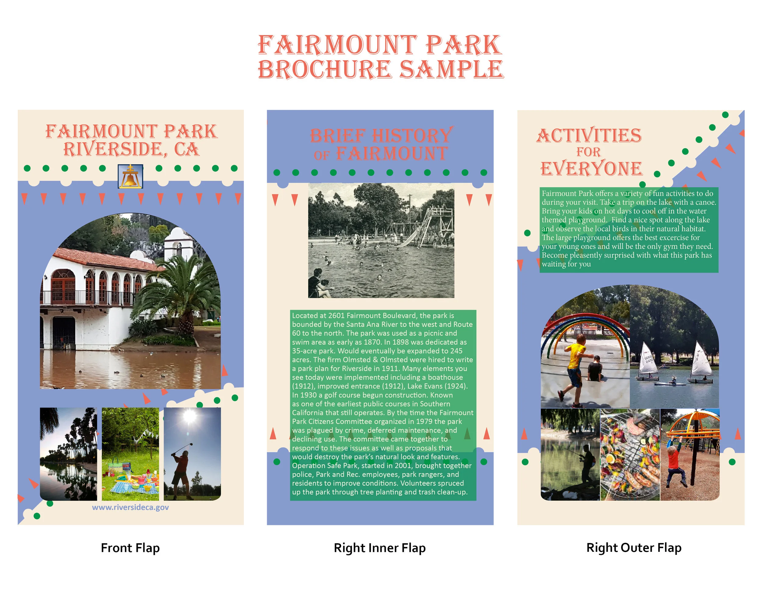 Park Brochure Sample, Rendered in Illustrator & InDesign