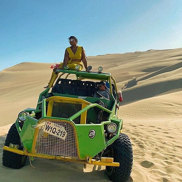 Riding through the desert. 🇵🇪 .
.
.
.
.
.
.
. 📸: @bysimonemalcolm 
#milesofmelanin #explore #travel #blackgirlstravel #blacktravelista #blacktravelfeed #blacktravelgram #melanin #inspire #photography #blackqueen #views #Peru #balcktravel