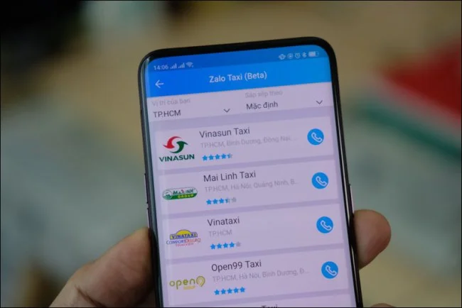 Zalo bất ngờ thử nghiệm dịch vụ Zalo Taxi