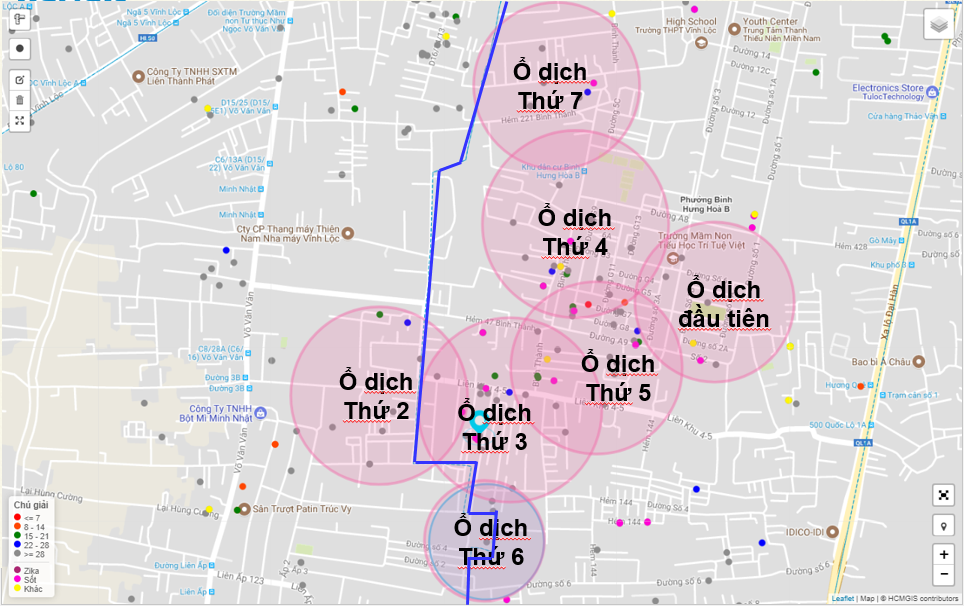 Mã số N2036: WebGIS - Hệ thống quản lý thông tin hiệu quả bệnh truyền nhiễm trên địa bàn thành phố