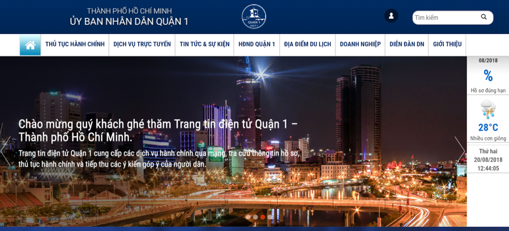 Trải nghiệm Chính phủ điện tử Quận 1