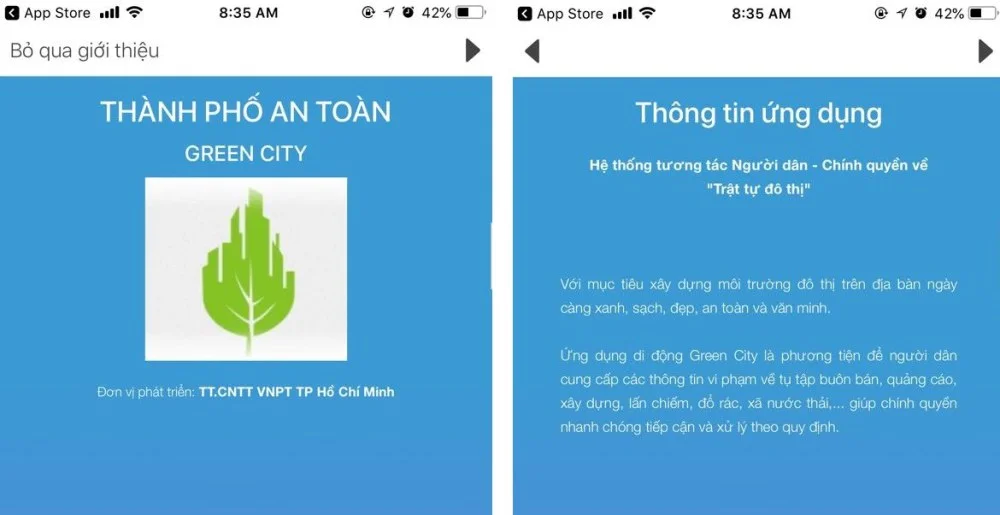 Giao diện khi mới vào của ứng dụng