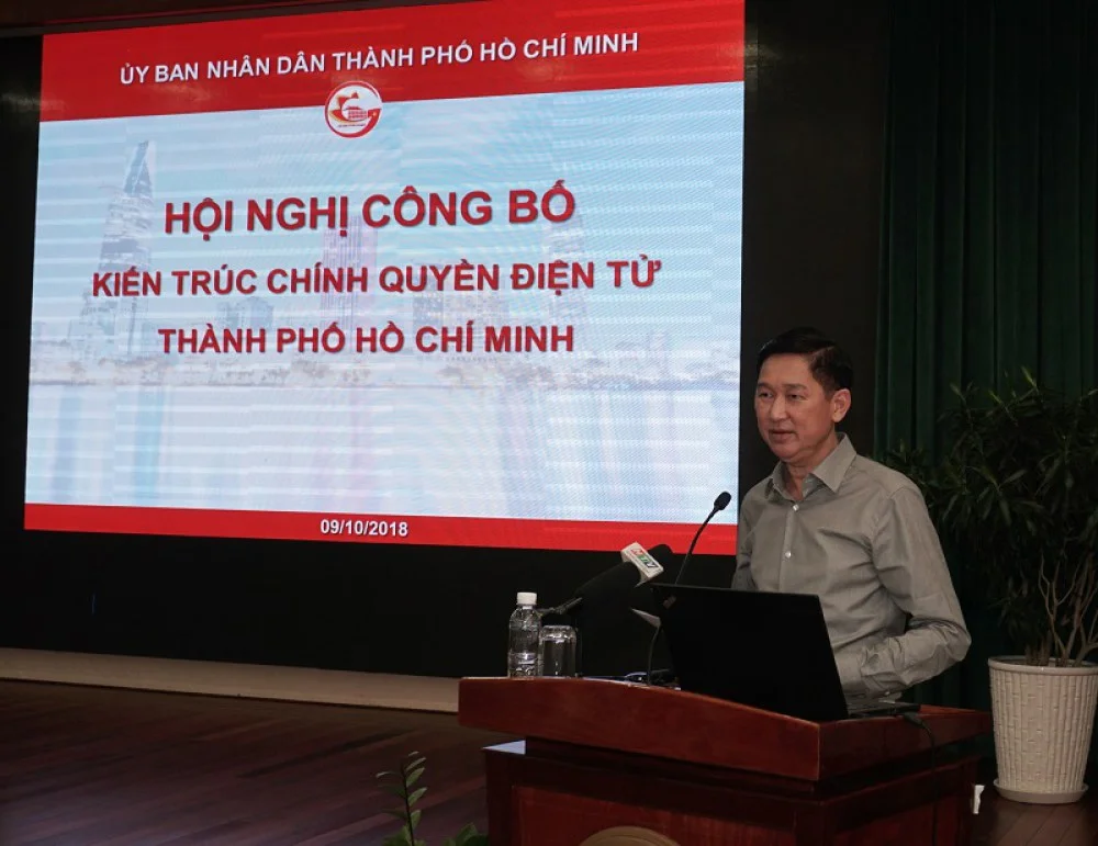Ông Trần Vĩnh Tuyến, Phó Chủ tịch UBND TP.HCM, phát biểu tại hội nghị