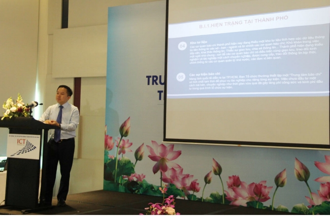 Ông Từ Lương – Phó Giám đốc Sở Thông tin và Truyền thông TP.HCM nói về sự cấp thiết phải xây dựng Trung tâm báo chí hiện đại