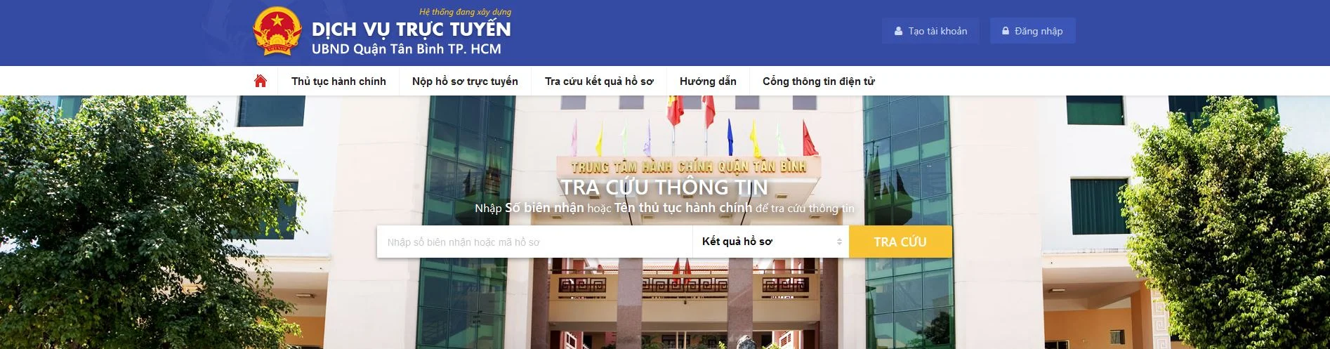 Mã số N2004: Dịch vụ trực tuyến quận Tân Bình