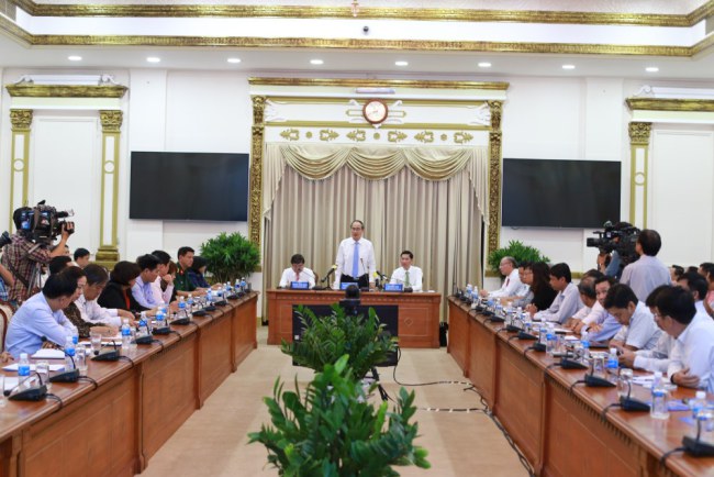Bí thư Thành ủy Nguyễn Thiện Nhân phát biểu chỉ đạo