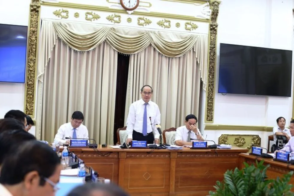 Bí thư Nguyễn Thiện Nhân phát biểu chỉ đạo hội nghị.