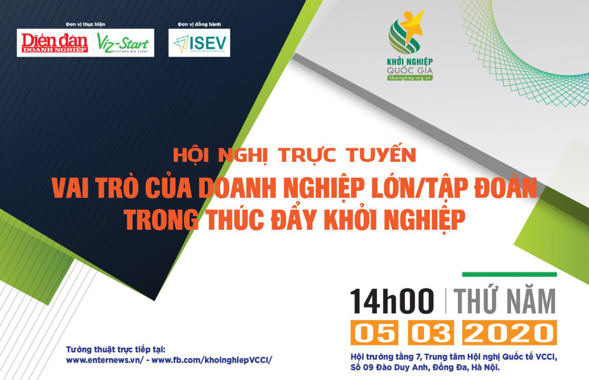 Hội nghị trực tuyến: Vai trò của Doanh nghiệp lớn/Tập đoàn trong thúc đẩy khởi nghiệp 