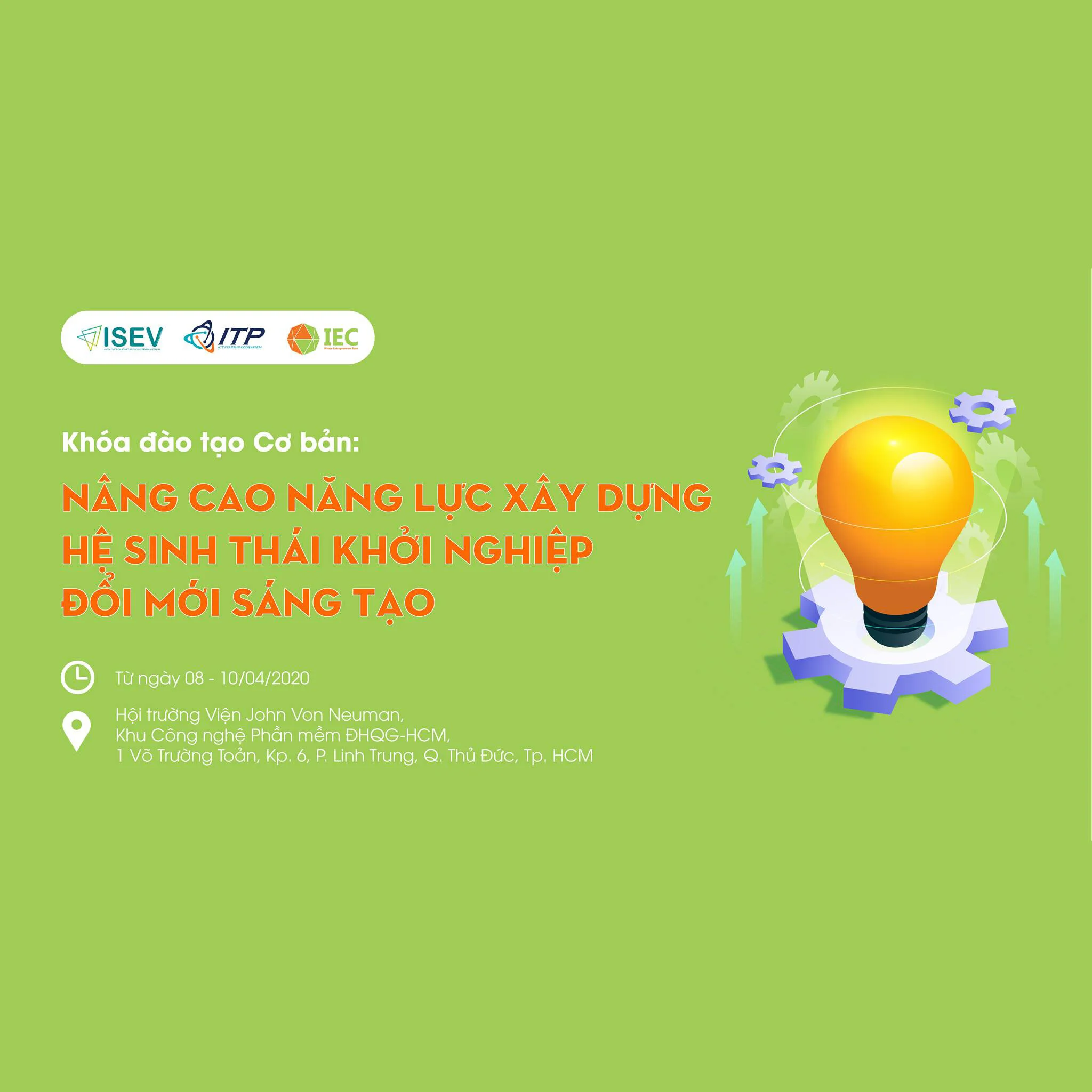 Khoá đào tạo cơ bản: Nâng cao năng lực xây dựng HST khởi nghiệp đổi mới sáng tạo