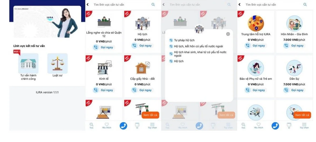 Ứng dụng IURA kết nối tư vấn trực tuyến hành chính công