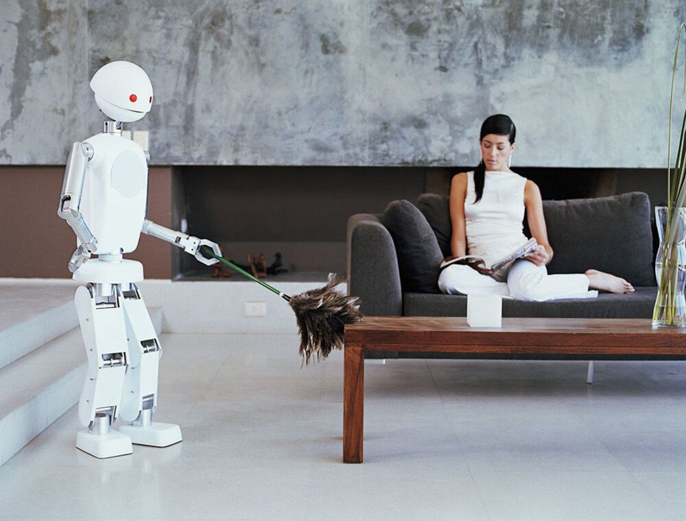 Hãy đến và chiêm ngưỡng bức tranh về robot làm việc nhà độc đáo này! Tận mắt chứng kiến những chức năng thông minh của chú robot, từ việc quét nhà, đến lau chùi sàn, và cả nấu ăn cho gia đình. Bạn sẽ bị ấn tượng bởi sự chính xác và nhanh nhạy của robot trong mọi công việc. Hãy tưởng tượng sự tiện lợi và hạnh phúc khi có một người bạn robot đáng yêu như thế này giúp đỡ công việc nhà cho bạn!