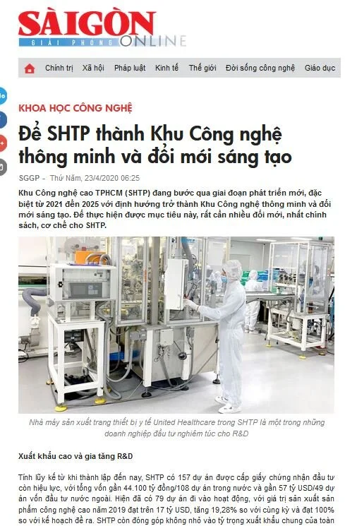Mã số N3021: Để SHTP thành Khu Công nghệ thông minh và đổi mới sáng tạo