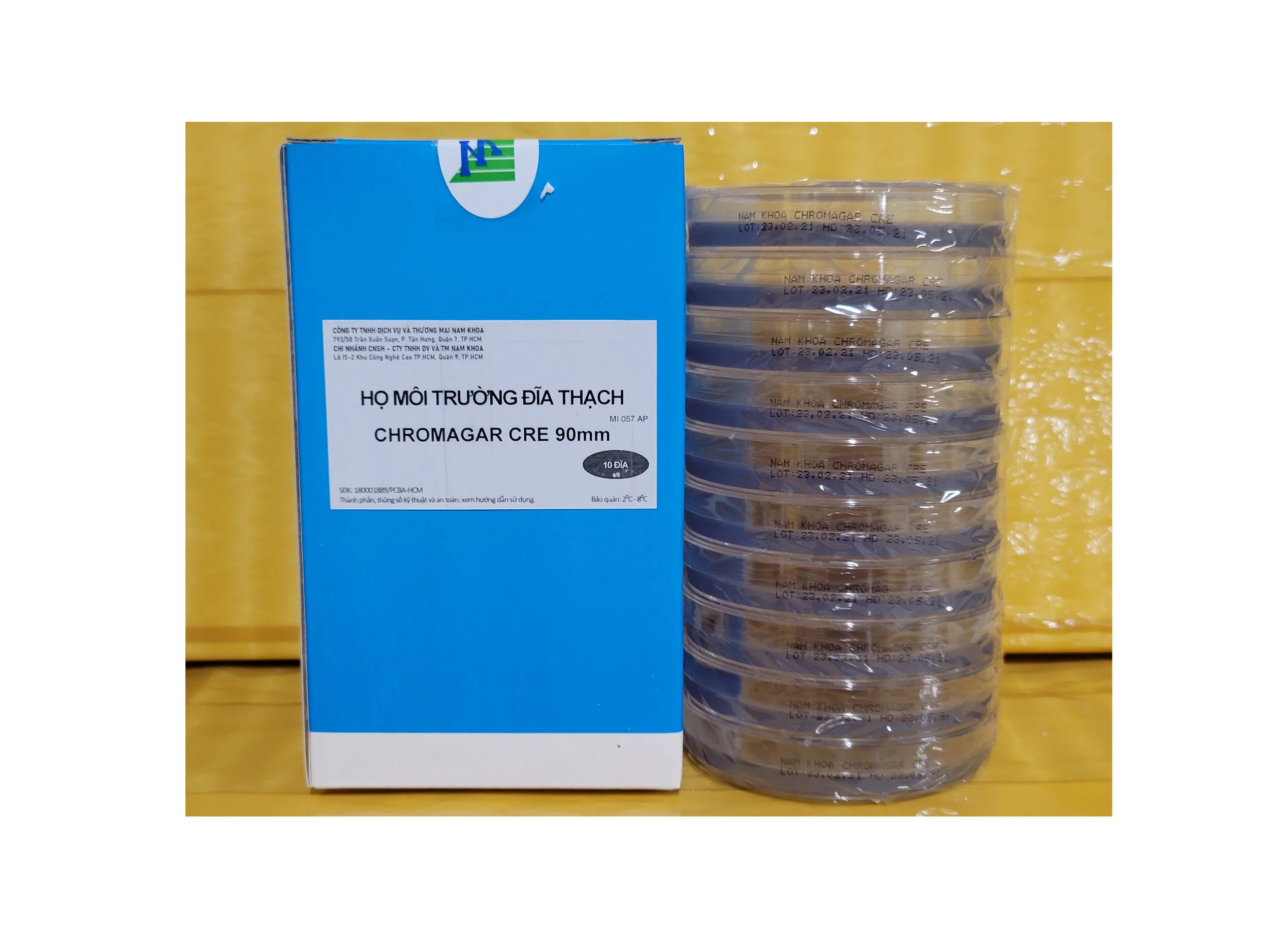 Mã số N1003: ĐĨA THẠCH CHROMAGAR CRE - phá thế độc quyền của sản phẩm ngoại nhập