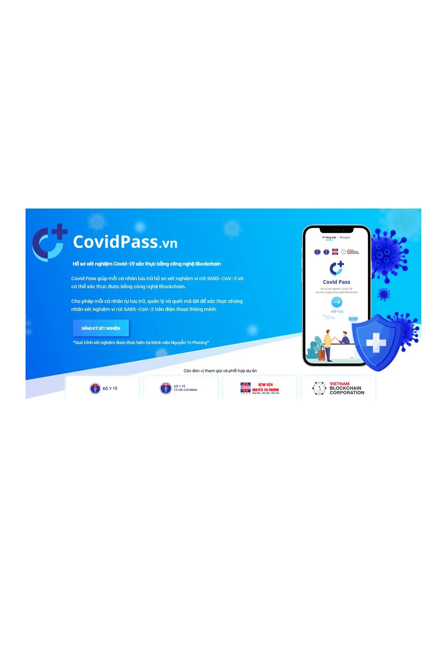 Mã số N2055: Hồ sơ xét nghiệm Covid-19 xác thực bằng công nghệ Blockchain