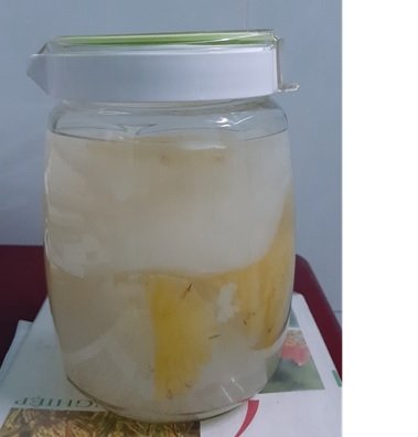 Mã số N2091: Lên men giấm từ quả dứa hay (khóm) sản xuất với quy mô lớn để góp phần tiêu thụ sản phẩm và có thực phẩm sạch cho tiêu dùng trong nước và xuất khẩu