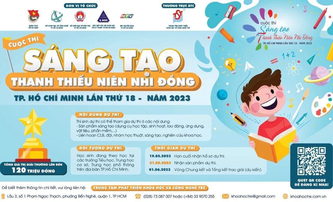 Thành phố Hồ Chí Minh phát động cuộc thi sáng tạo thanh thiếu niên, nhi đồng lần thứ 18 năm 2023