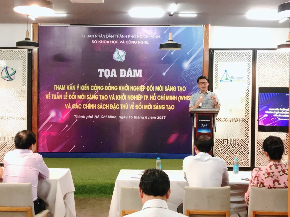 TP.HCM tham vấn ý kiến cộng đồng Khởi nghiệp Đổi mới Sáng tạo về Tuần lễ Đổi mới Sáng tạo và Khởi nghiệp (WHISE) và các chính sách hỗ trợ Đổi mới Sáng tạo năm 2023