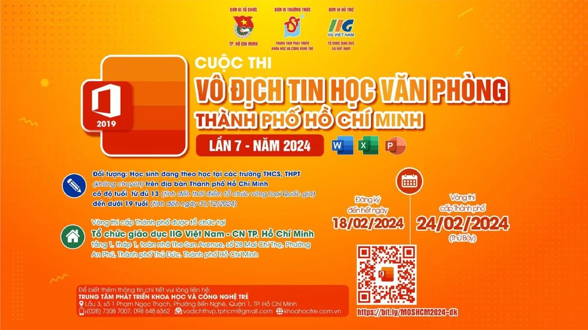 TP.HCM mở link đăng ký tranh tài Vô địch Tin học văn phòng lần 7