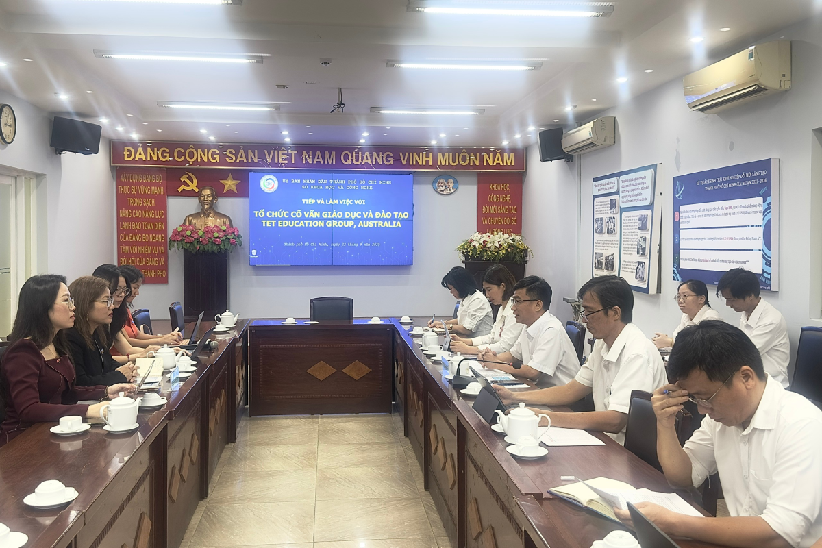 Sở Khoa học và Công nghệ TP.HCM làm việc với TET Education Group về đào tạo nguồn nhân lực