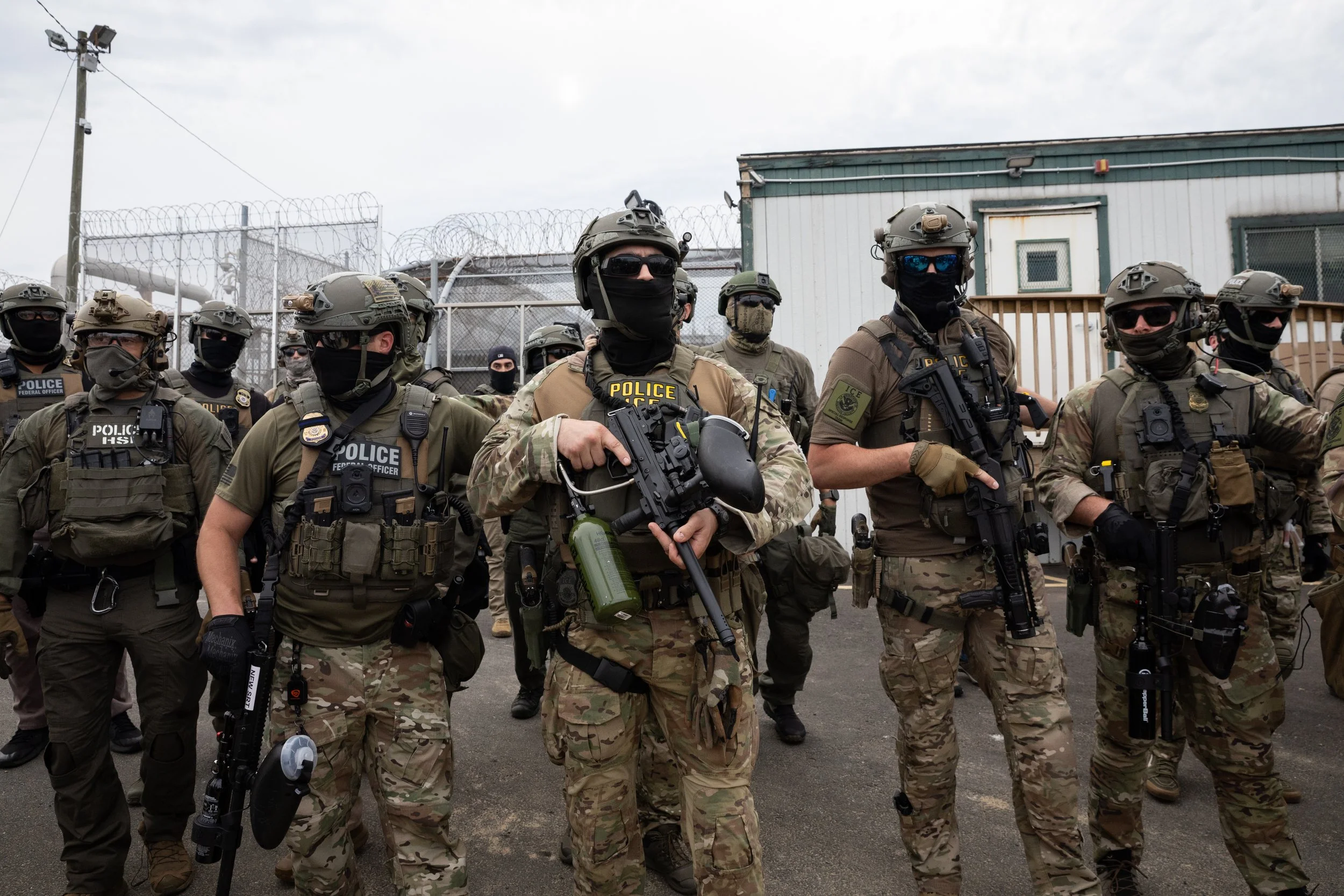  ICE agents outside Delaney Hall Detention Center. Newark, New Jersey. June 6, 2026. William Wilson. 