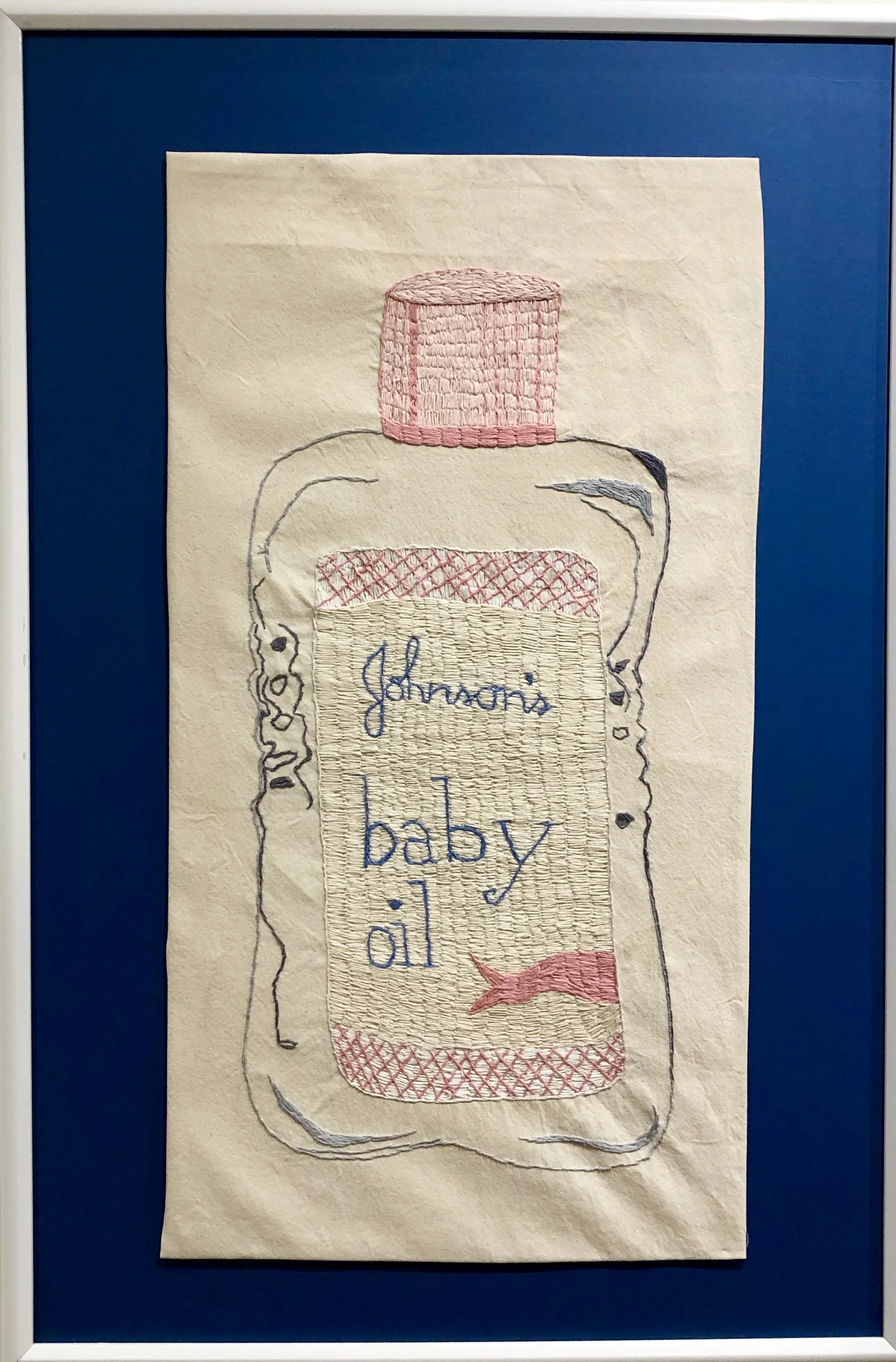 SUMMER FUN SERIES-JOHNSON’S BABY OIL-EMBROIDERY ON CANVAS 18’X30’-2019