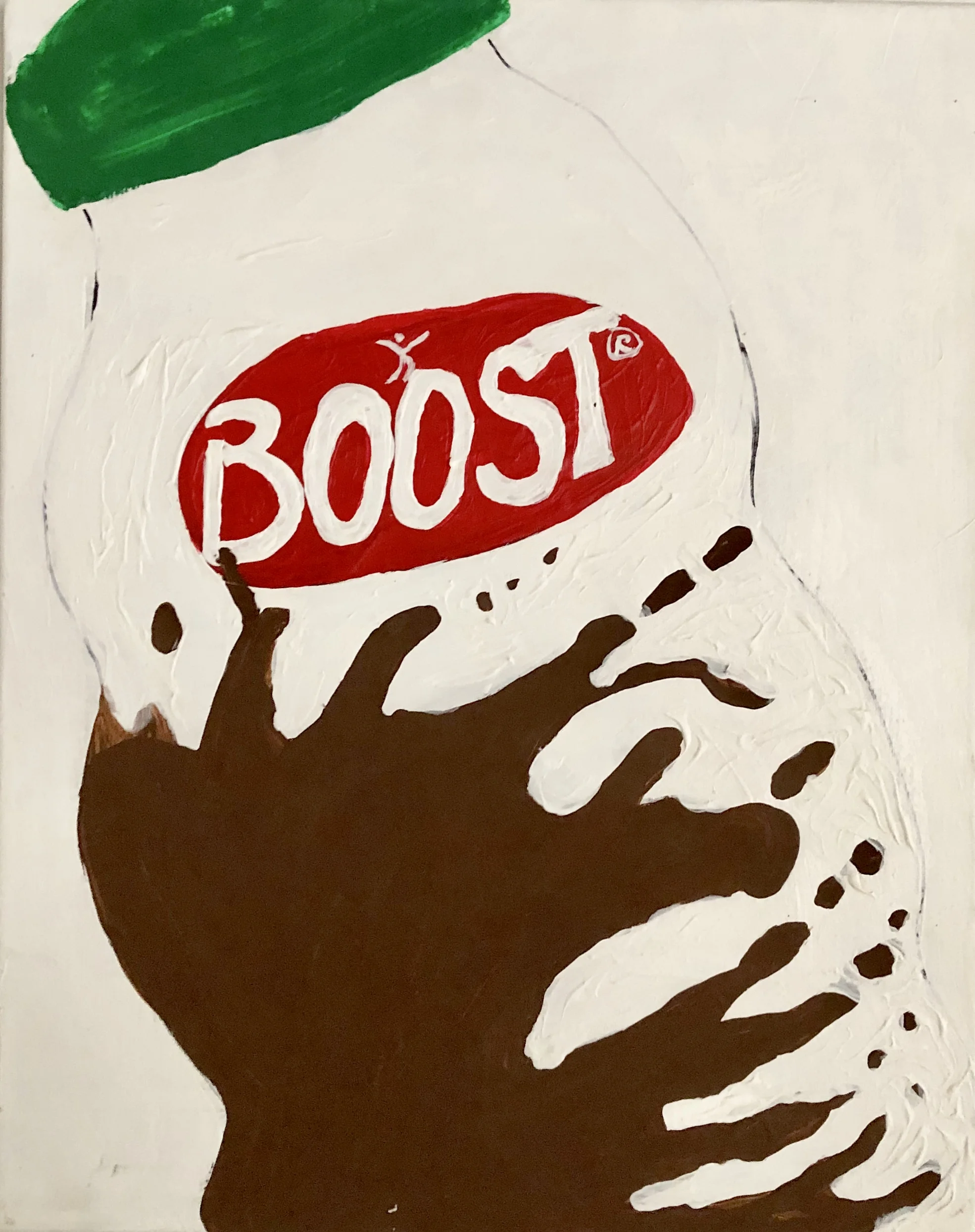 OVER THE COUNTER SERIES-BOOST (dedicated to Chuck McNally) -ACRYLIC-2018-FUCANCER