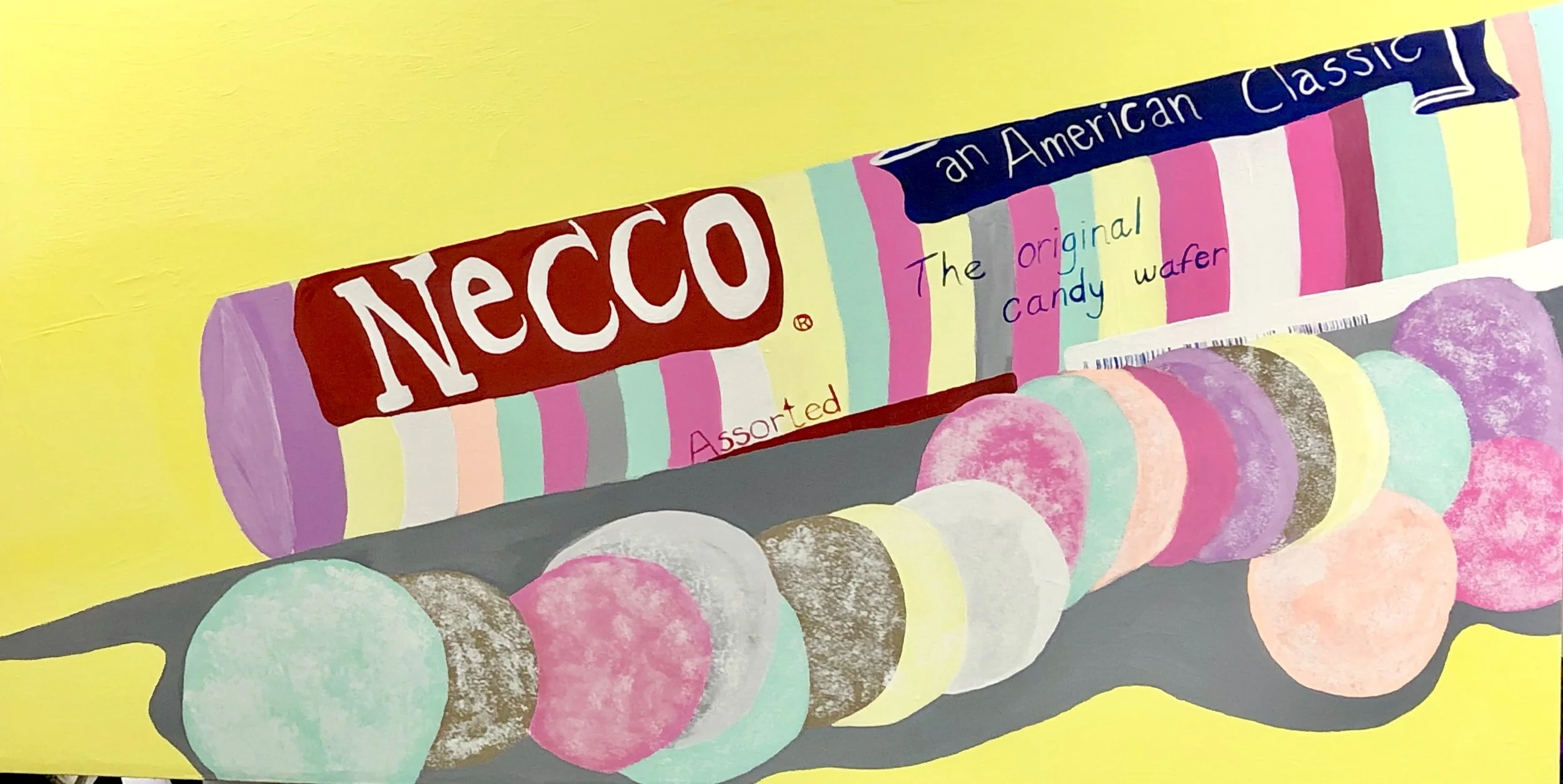 CAMBRIDGE CANDY SERIES: NECCO WAFERS-ACRYLIC-70” X 36” - 2019