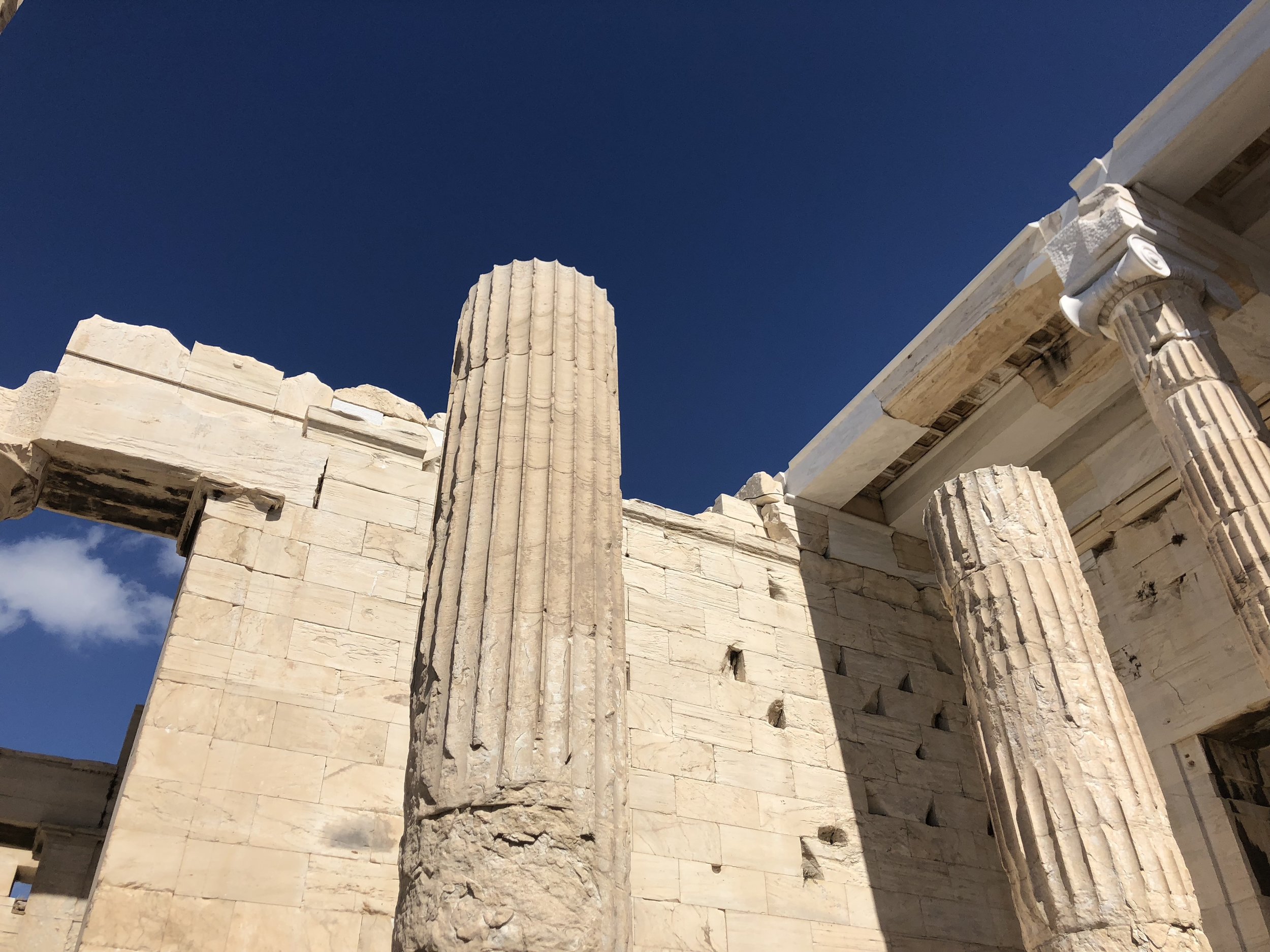 Example of the Damage to the Propylaea