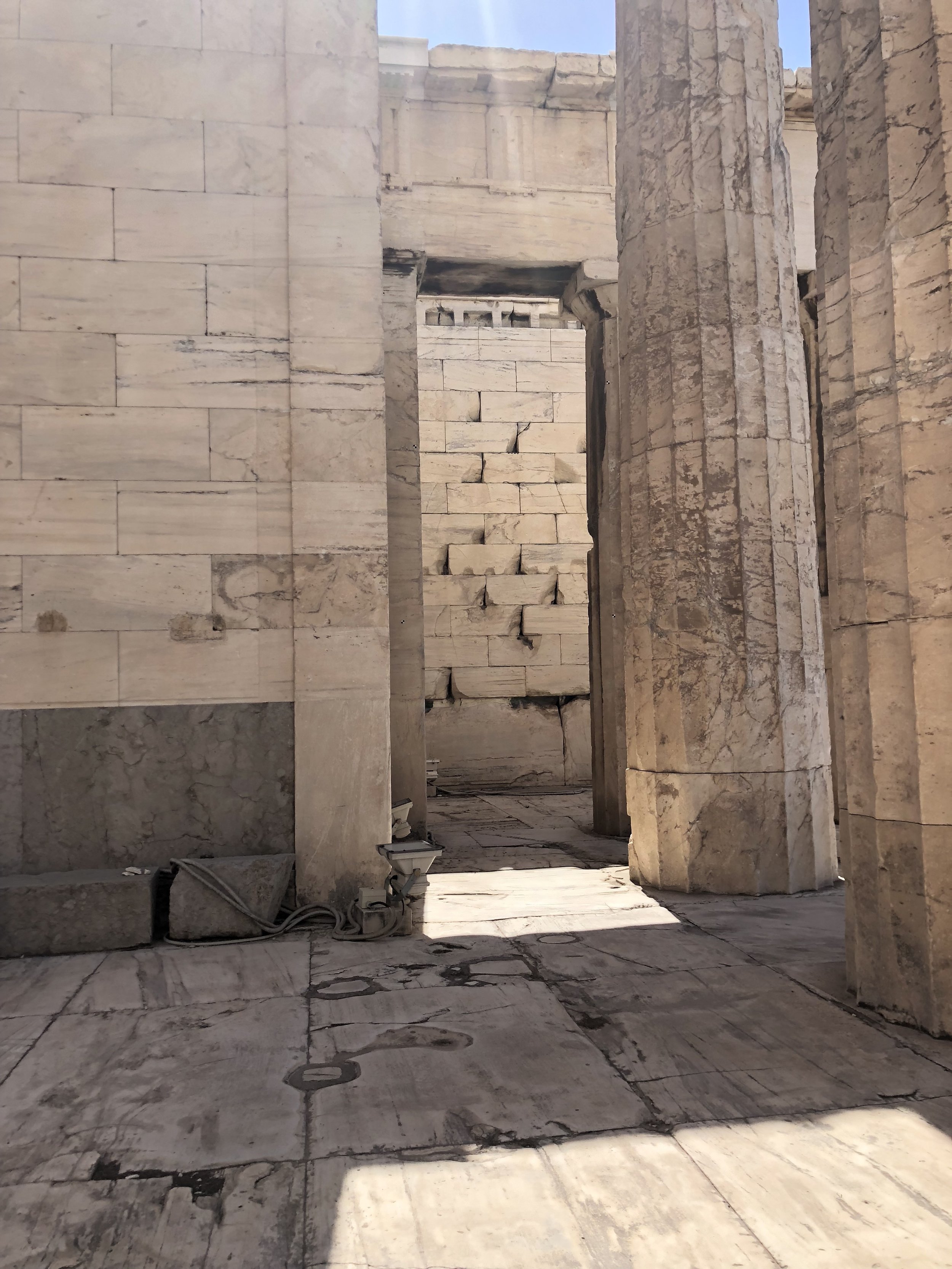 View through the Propylaea's Passageways